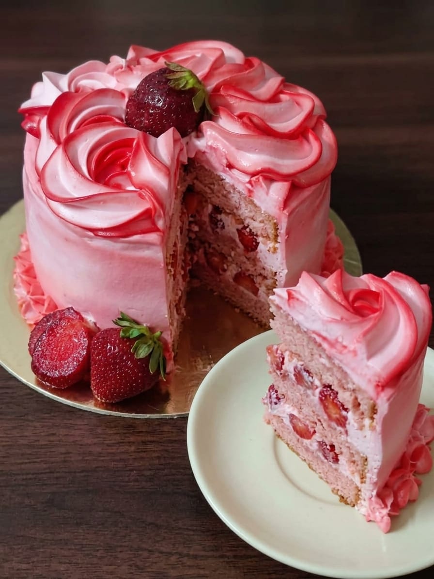 Strawberry Bloom Cake